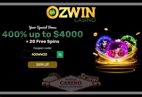 Ozwin sign up bonus  You will get a 200% bonus match up to $2000 and additional 50 free spins